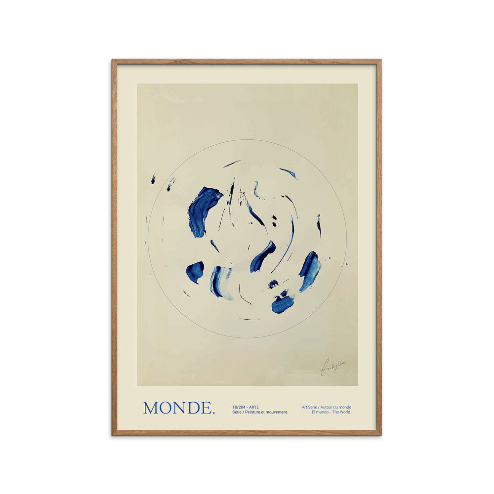 Le Monde plakat, grøn - 30x40 cm